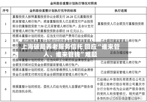 上海破局养老服务信托 回应“谁来管人、谁来管钱”难题