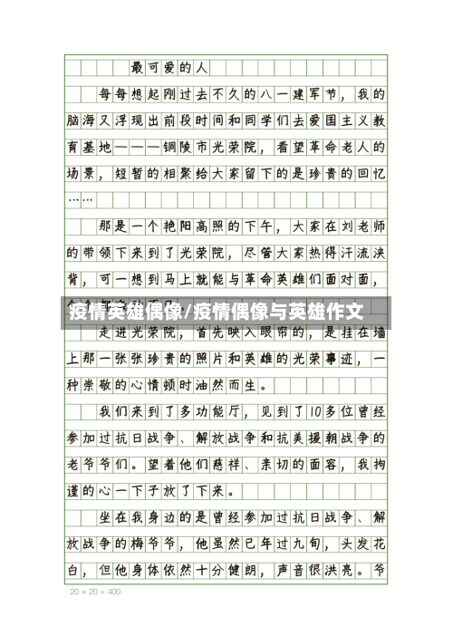 疫情英雄偶像/疫情偶像与英雄作文
