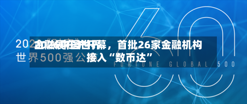 2026中国世界金融展在沪开幕，首批26家金融机构接入“数币达”-第2张图片
