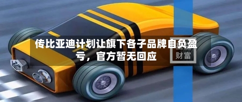 传比亚迪计划让旗下各子品牌自负盈亏，官方暂无回应-第3张图片