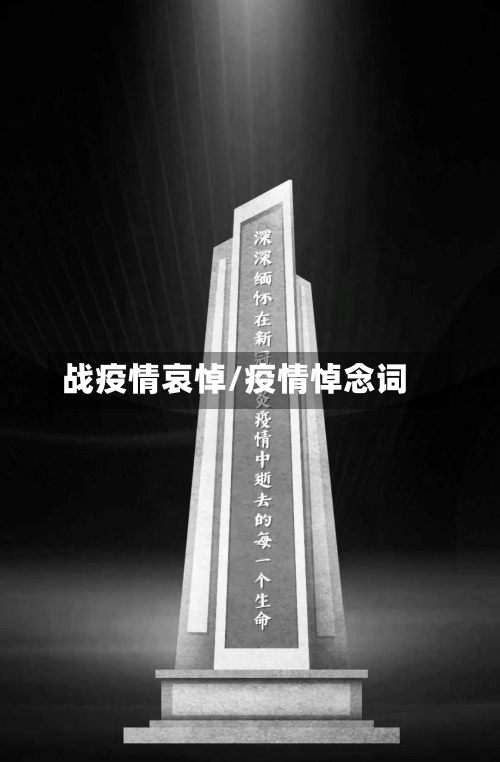 战疫情哀悼/疫情悼念词