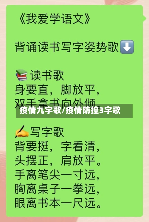 疫情九字歌/疫情防控3字歌-第2张图片
