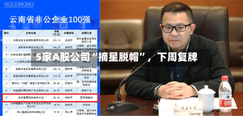 5家A股公司“摘星脱帽”，下周复牌