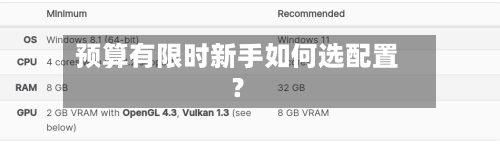 预算有限时新手如何选配置？