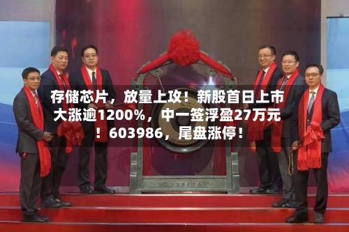 存储芯片，放量上攻！新股首日上市大涨逾1200%	，中一签浮盈27万元！603986，尾盘涨停！-第2张图片