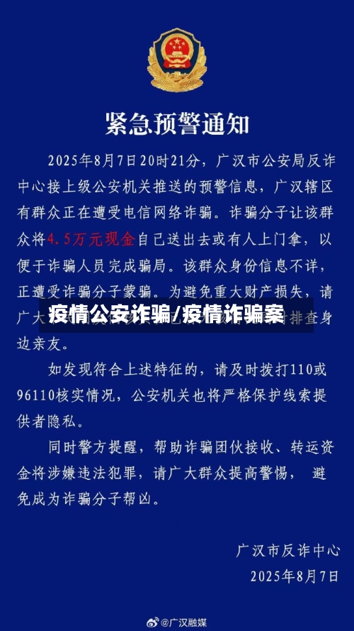疫情公安诈骗/疫情诈骗案