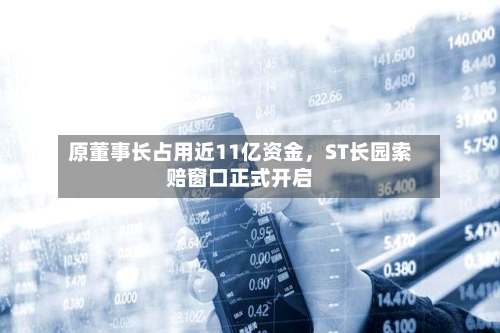 原董事长占用近11亿资金，ST长园索赔窗口正式开启-第2张图片