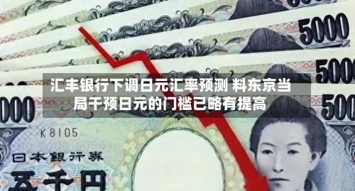 汇丰银行下调日元汇率预测 料东京当局干预日元的门槛已略有提高-第2张图片