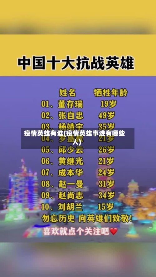 疫情英雄有谁(疫情英雄事迹有哪些人)-第2张图片
