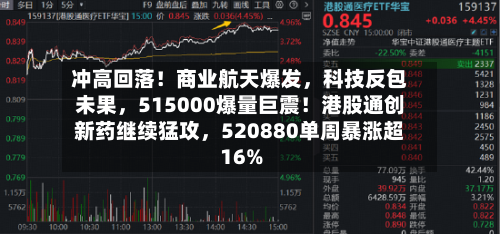 冲高回落！商业航天爆发，科技反包未果，515000爆量巨震！港股通创新药继续猛攻	，520880单周暴涨超16%-第2张图片