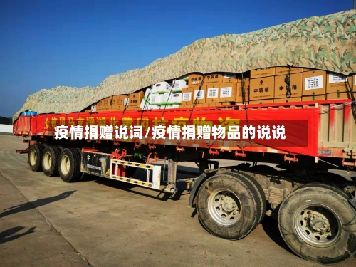 疫情捐赠说词/疫情捐赠物品的说说