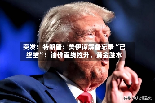 突发！特朗普：美伊谅解备忘录“已终结”！油价直线拉升	，黄金跳水-第2张图片