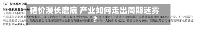 猪价漫长磨底 产业如何走出周期迷雾？-第2张图片