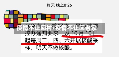 疫情不让回村/疫情不让回老家