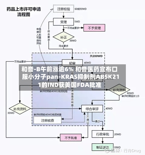 和誉-B午前涨逾6% 和誉医药宣布口服小分子pan-KRAS抑制剂ABSK211的IND获美国FDA批准