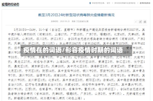 疫情在的词语/形容疫情时期的词语