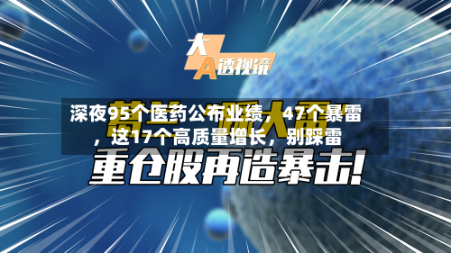 深夜95个医药公布业绩，47个暴雷	，这17个高质量增长，别踩雷-第2张图片