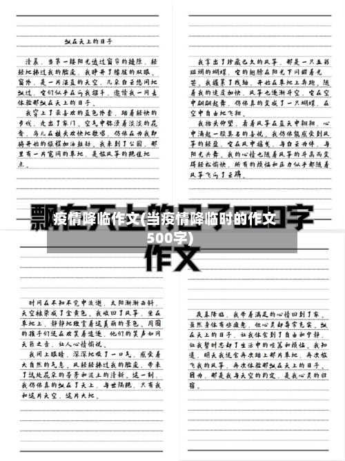 疫情降临作文(当疫情降临时的作文500字)